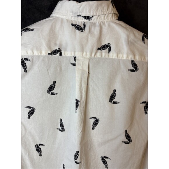 Old Navy White Casual Button Down Shirt Nautical Theme S - Picture 6 of 11